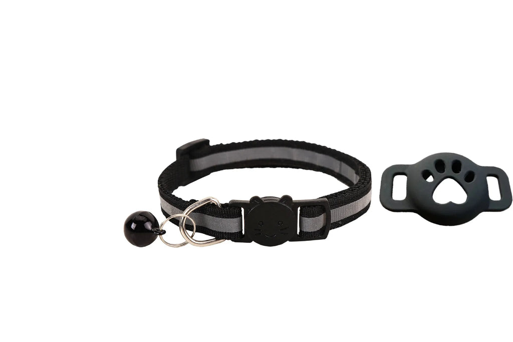 iOS Smart GPS Tracker & Premium Reflective Cat Collar Bundle Secure Adjustable Anti-Lost Location Finder for Kittens