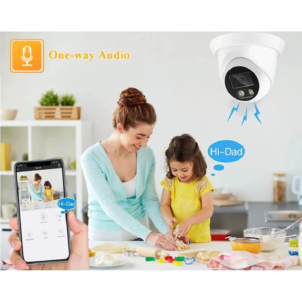 4K Solar Camera Wireless Outdoor Triple Lens Bullet-PTZ Cam 360° View 8X Auto Zoom AI Recognition AI Track Color Night Vision