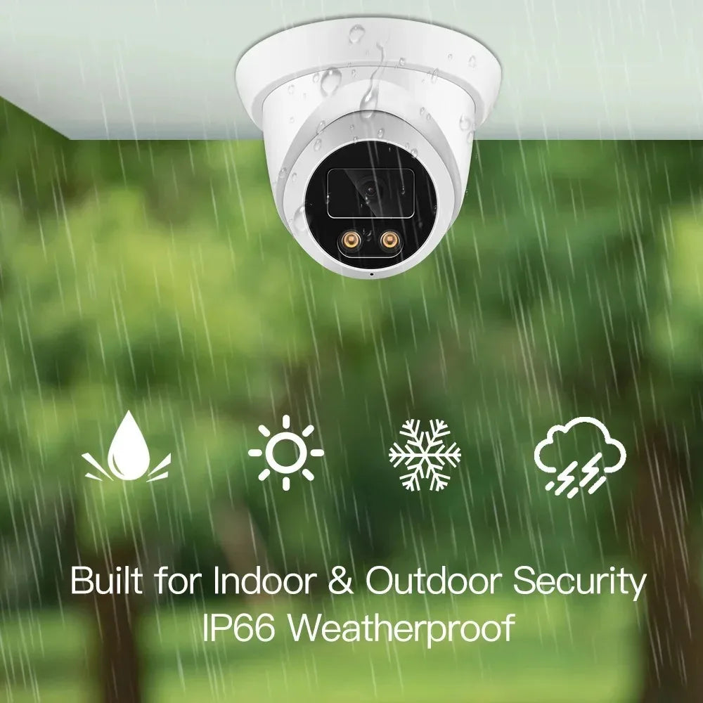 4K Solar Camera Wireless Outdoor Triple Lens Bullet-PTZ Cam 360° View 8X Auto Zoom AI Recognition AI Track Color Night Vision