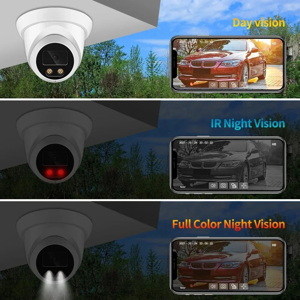 4K Solar Camera Wireless Outdoor Triple Lens Bullet-PTZ Cam 360° View 8X Auto Zoom AI Recognition AI Track Color Night Vision