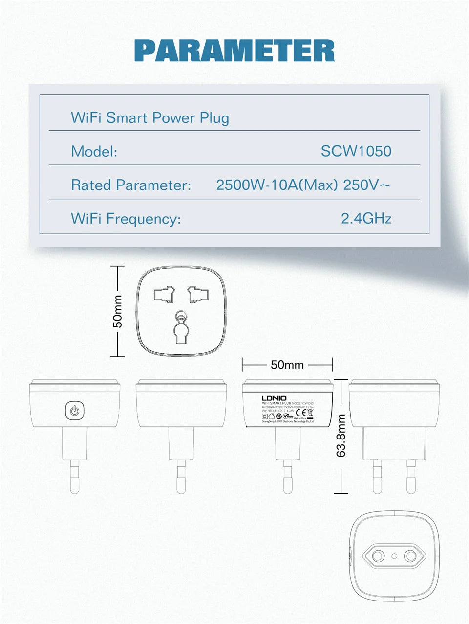 LDNIO Wifi Smart Plug Devices Socket With Timer Tuya APP Remote Control Smart Switch Alexa UK US EU to Universal Adapter