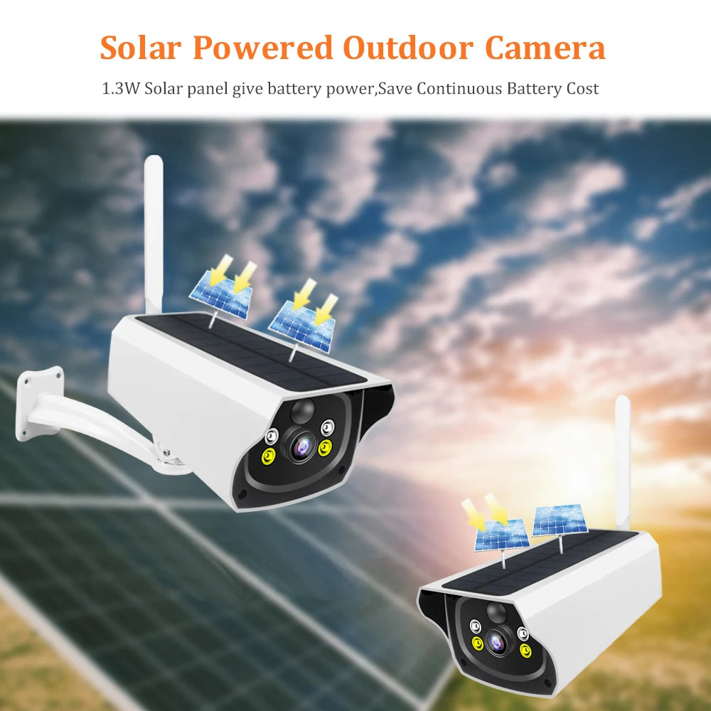 4G Solar IP Camera 1080P Solar Panel Battery Powered Camera Solar Security Camera IP Camera Solar Outdoor PIR Motion Detection