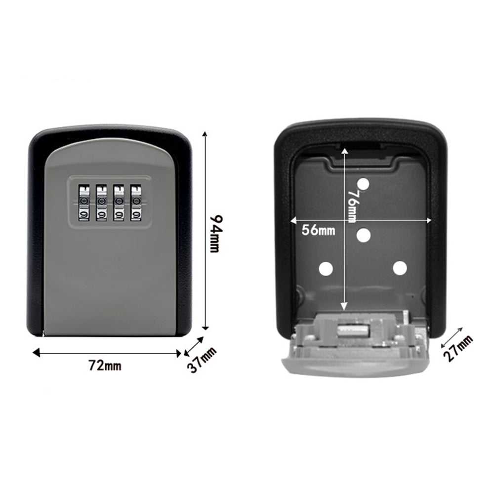 Mini Key Box Password Lock Door Cat Eye Metal Outdoor Wall Mounted Anti-theft Key Lock Box Home Office Indoor Security