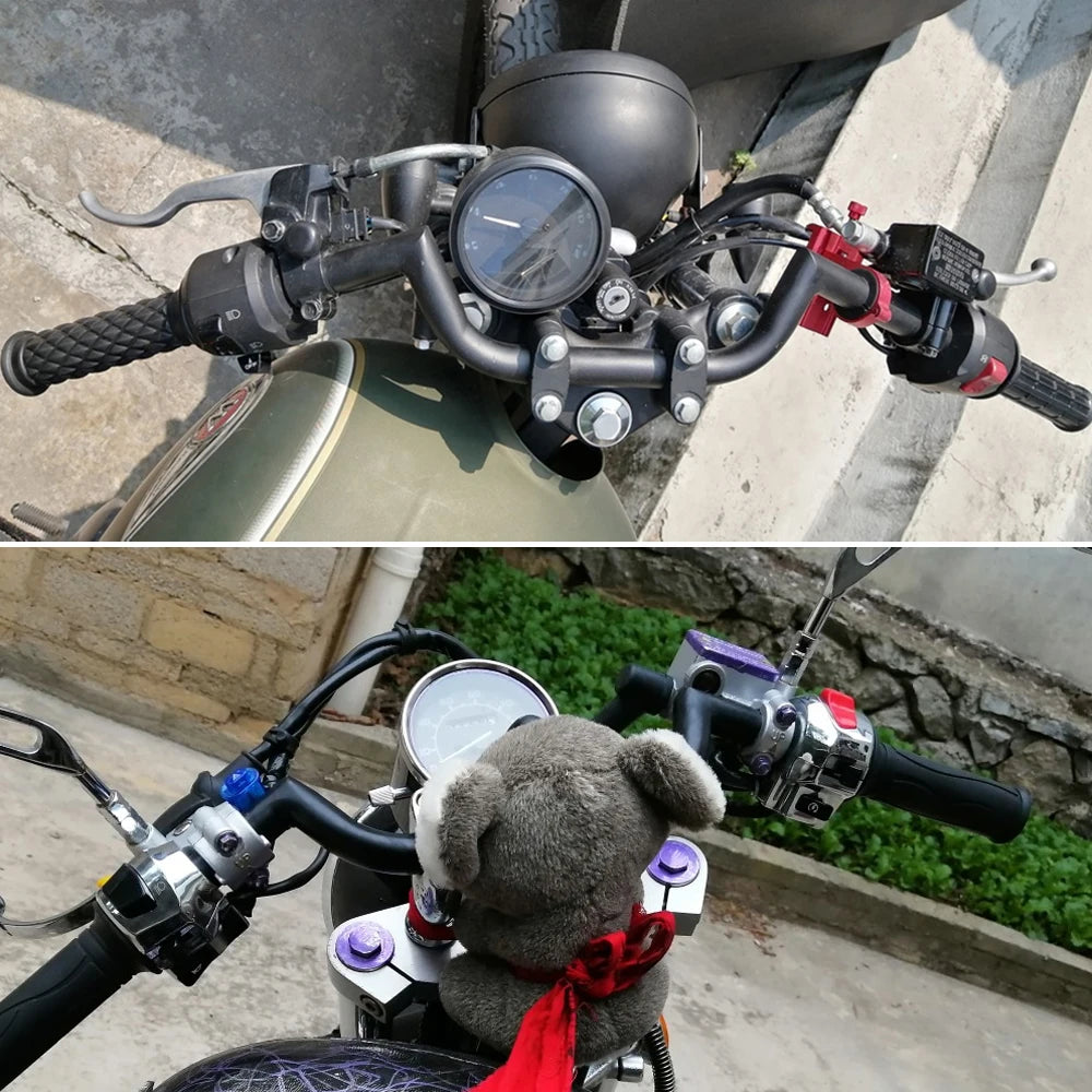 Tracker Handlebar 22mm Retro Motorcycle 7/8'' Handle Bar for Chopper Bobber Scrambler Cafe Steering Bar Precision Mitered Welded