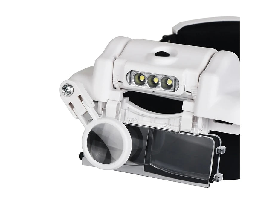LED Magnifier 1.5x 2x 2.5x 3x 3.5x 8x Magnifying Glasses for Jewelry Watch Electronic Repair Hands-Free Loupe