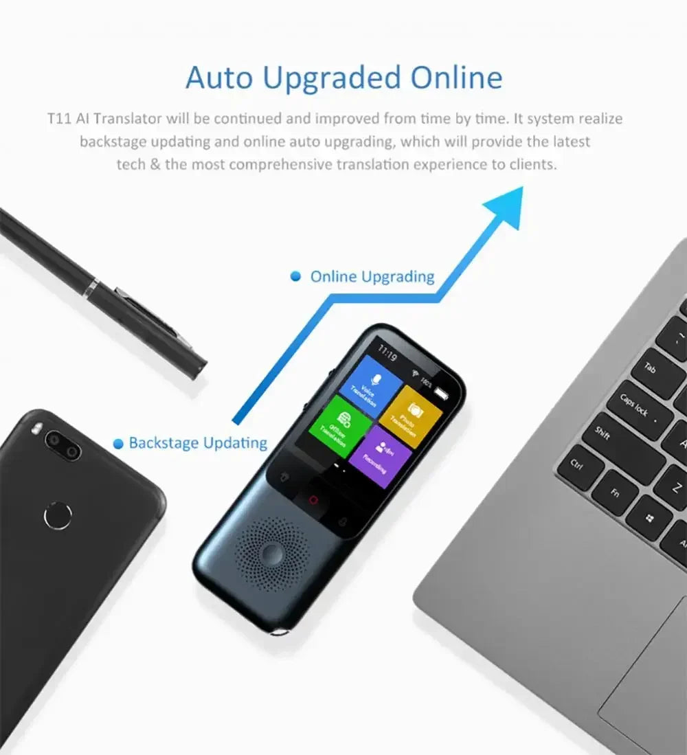 Portable T11 Smart Voice Translator, Supports 137 Languages, Real-Time Multilingual Speech Interaction, Offline Translation Devi