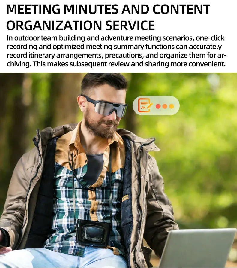 2026 New 1200P Camera Smart Glasses Men 8MP Pixel Anti-shake Video Cycling Goggles ChatGPT Translation Dual Mic Audio Sunglasses