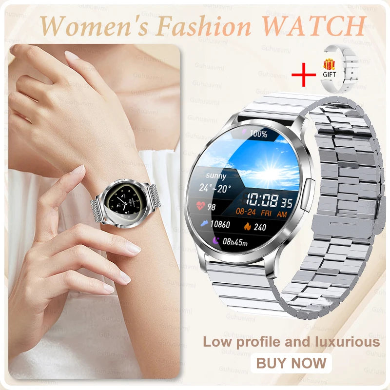 2026 New Smart Watch For Women 1.32" AMOLED Display Answer Make Call Message Health Sport Watch Ladies' Gift Music Digital Clock