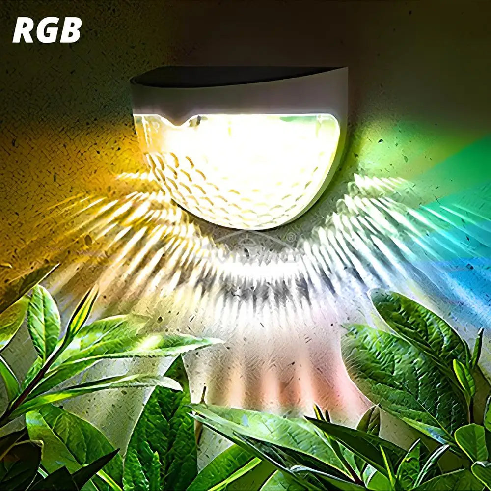Solar Lights 6LED Half Round Ladder Waterproof Bright Courtyard Garden Hedge Balcony Night Lamps Induction Decoration Lighting