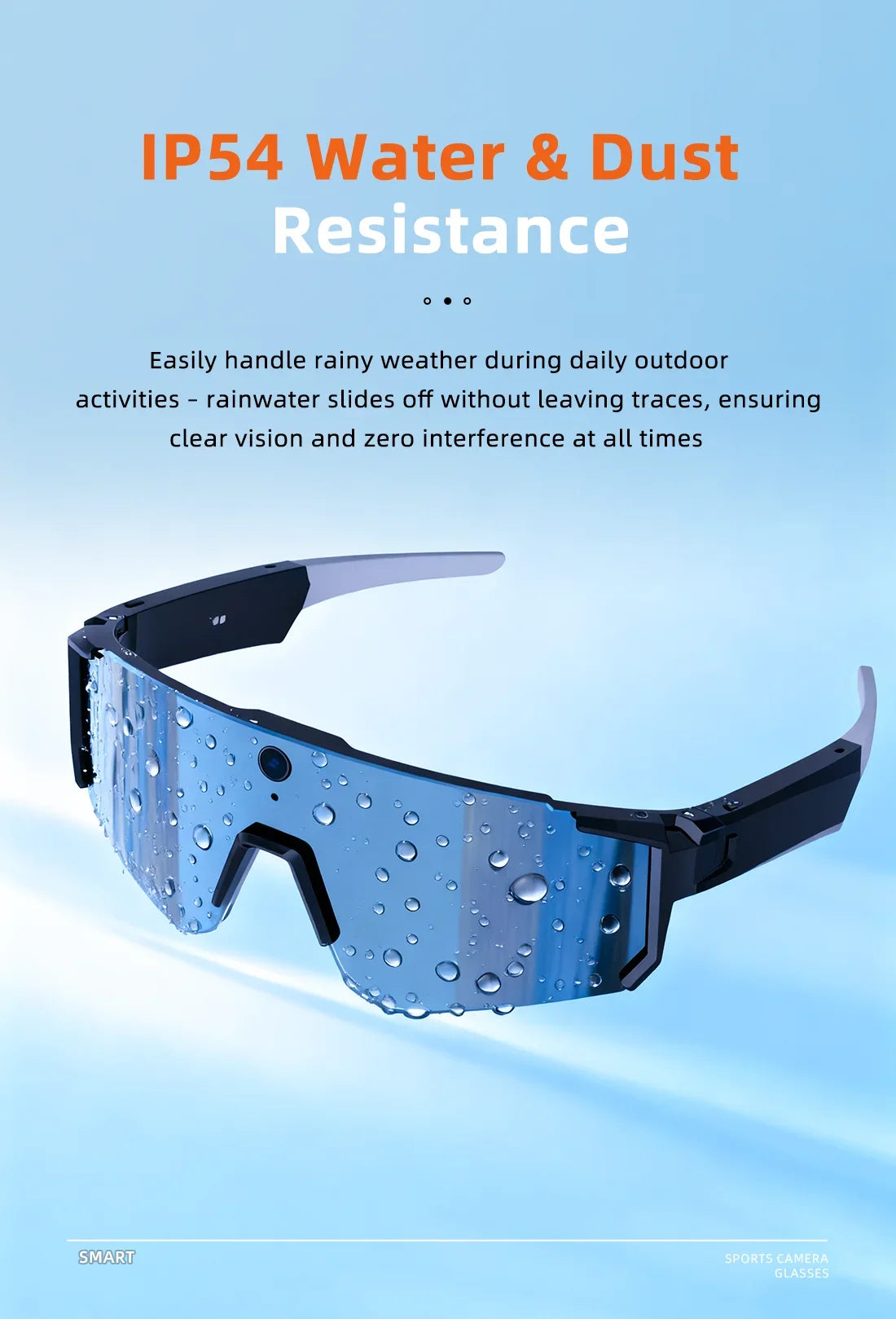 2026 New AI Smart Glasses 800W Camera HD Anti-shake Bicycle Riding Shooting&recording IP54 Water & Dust Translation Smartglasses