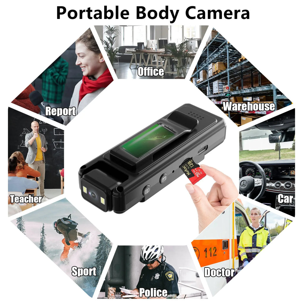 2026 NEW  Mini Camera 1080P Portable Digital Video Recorder Worn Police Small Body Cam Night Vision DV Miniature Camcorde