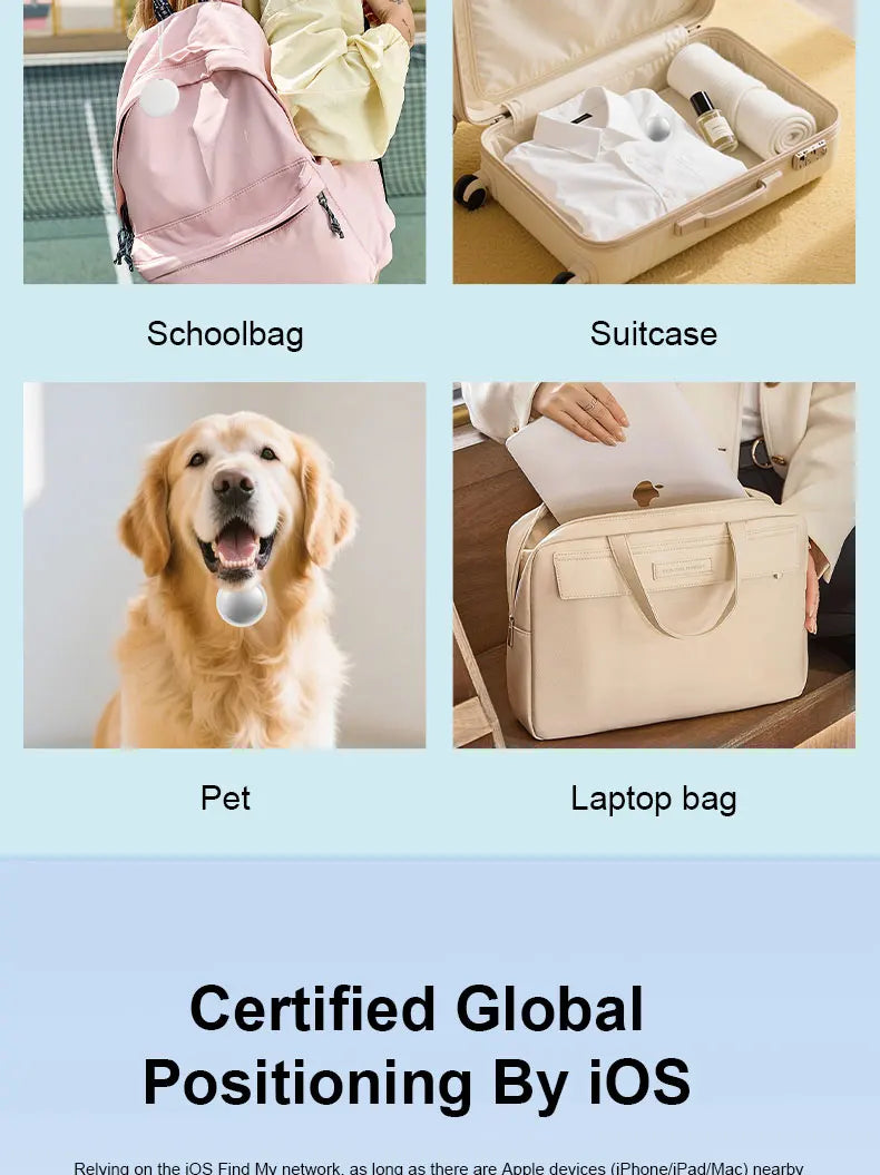 Smart Tracking Tag, Compact & Portable, Global Precision Positioning Device for Gifts