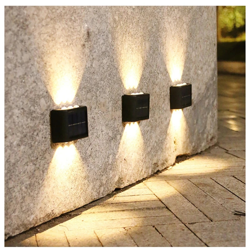 Solar LED Outdoor Light Solar Lighting Sensor Lamp Streetlights Exterior Garden Decoration Garland Waterproof Solar Wall Light