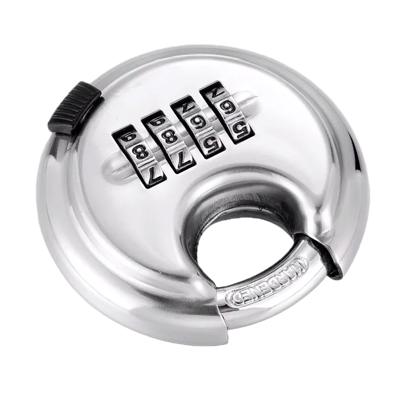 Password lock stainless steel round head password padlock warehouse round padlock waterproof and rust proof outdoor lock