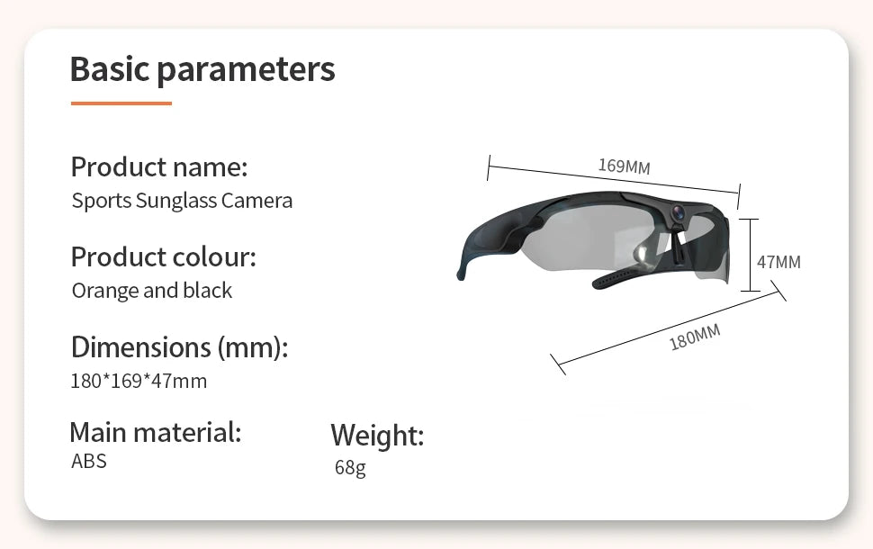 2026 Glasses With 1080p High-definition Mini Camera Smart Glasses Cycling Recorder Outdoor Sports Recording Goggles