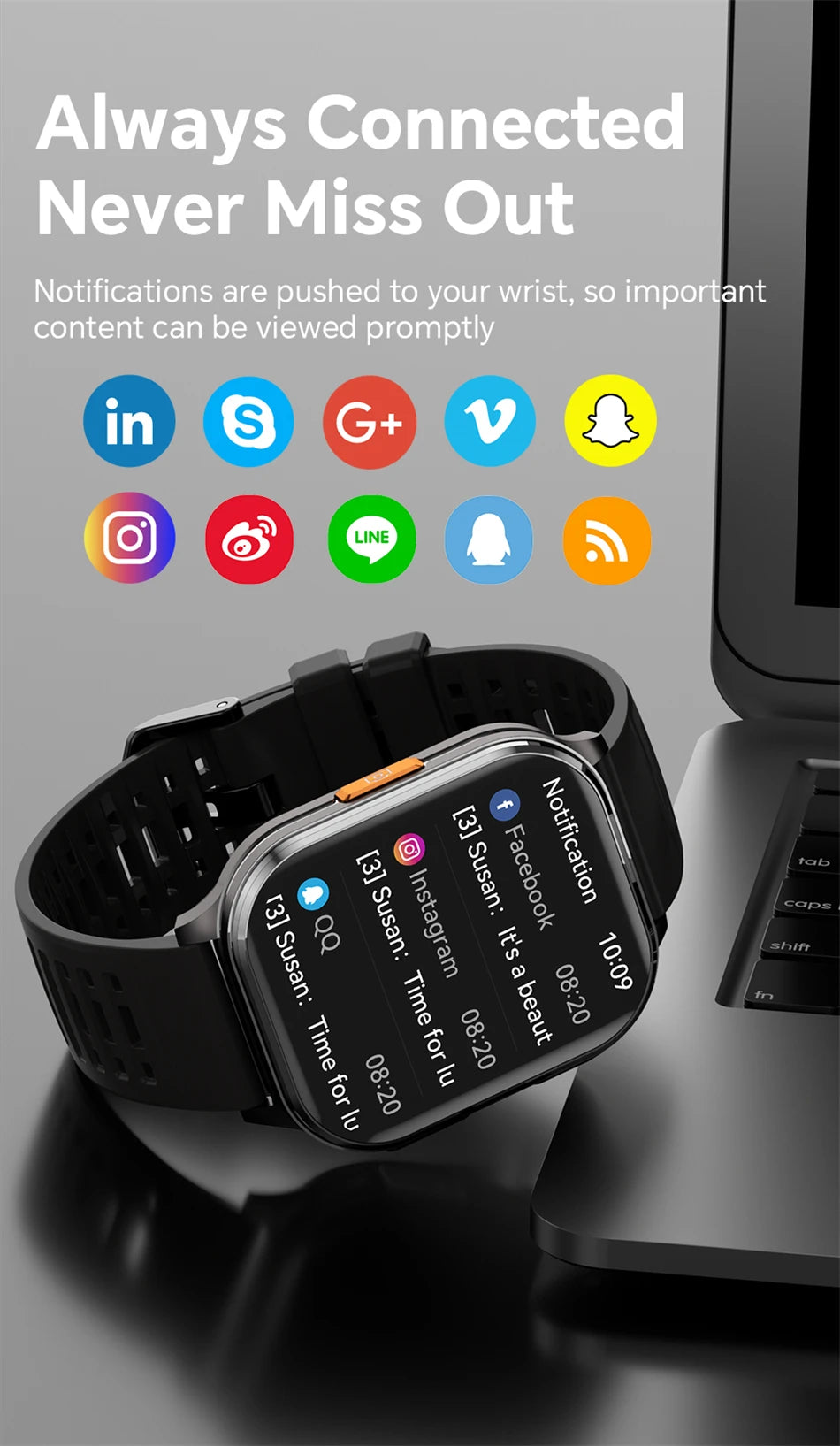 2026New Smart Watch With Camera Men Women Photos Record Video Health Sports Fitness IP68 Waterproof BT Call Recording Smartwatch