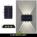 Solar Outdoor Wall Light 12 LED Waterproof Garden Light Courtyard Balustrade Decorative Atmosphere Lamp Down Luminous Solar Lamp