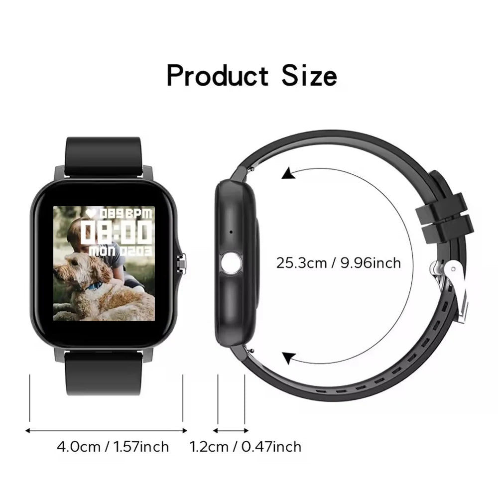New Smart Watch Android IOS Phone 1.44 Inch Color Screen Bluetooth Call Blood Oxygen/Pressure Monitoring Smart Watch Women Men