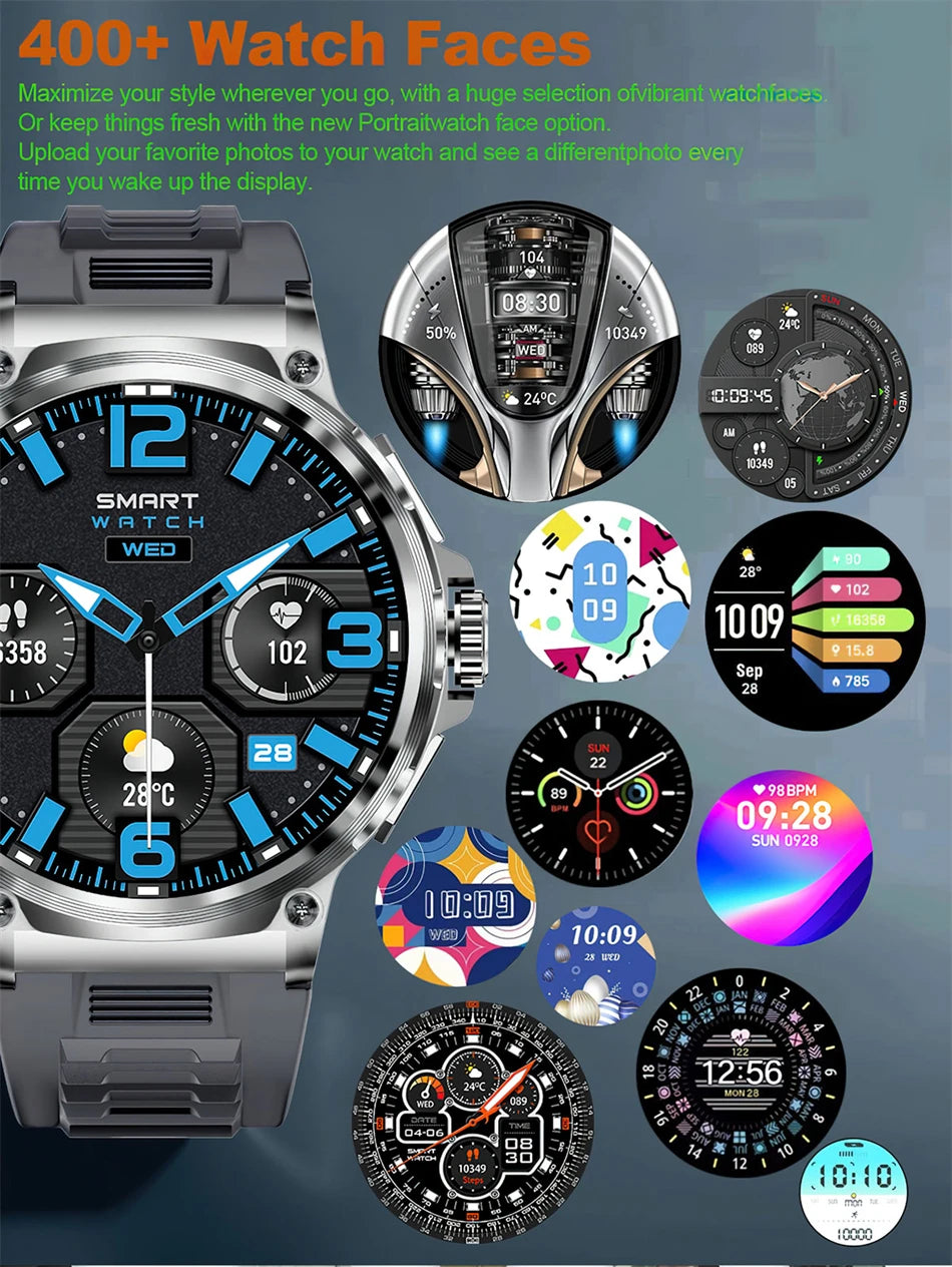 2026 New GPS Track Smart Watch Men 1.85-Inch HD AMOLED Screen 710 Mah Battery Sport Bluetooth Call Smartwatch For Android IOS