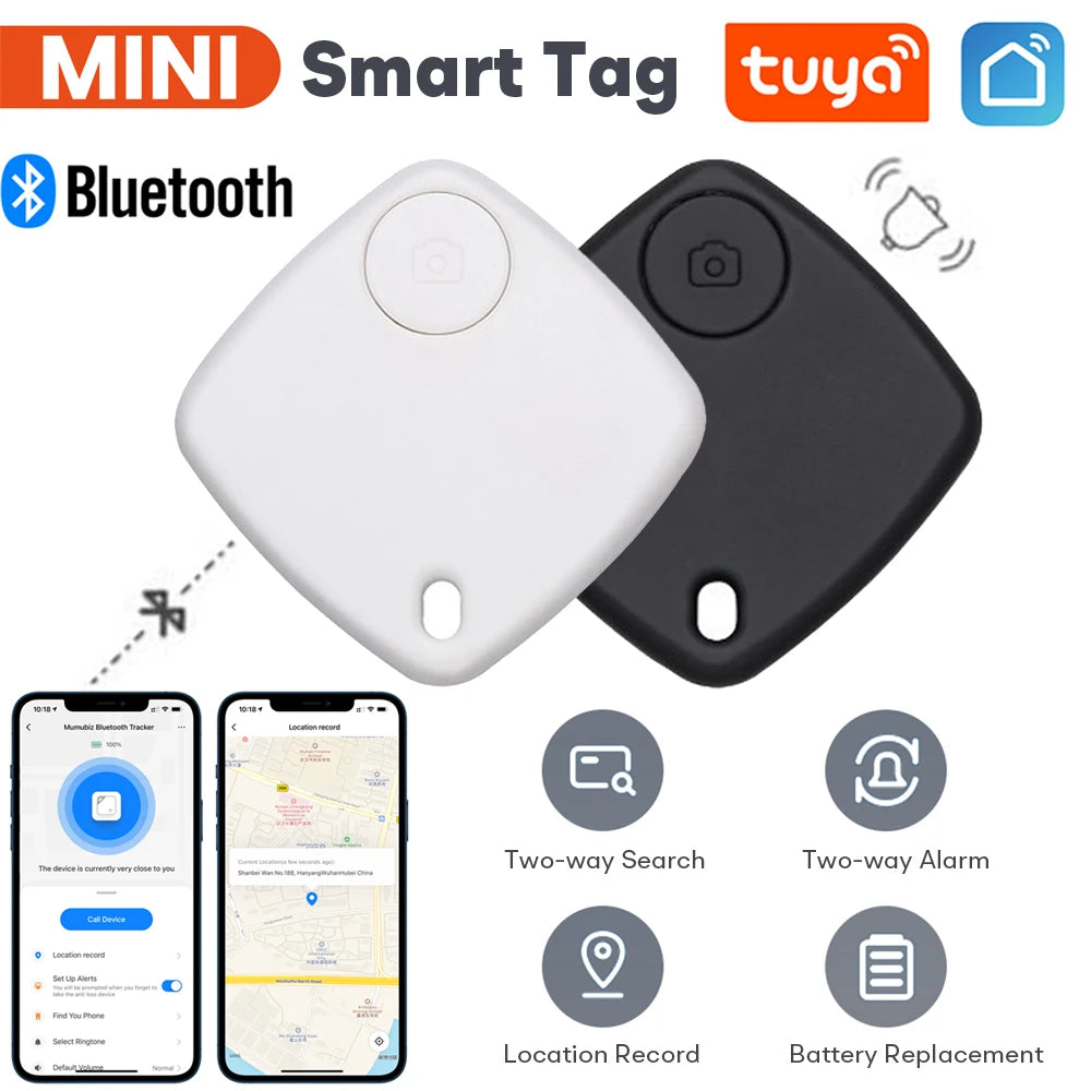 Smart Tag Anti-Lost Alarm Wireless Bluetooth Tracker Suitcase Key Pet Finder Phone Stuff Two-way Search Location Record
