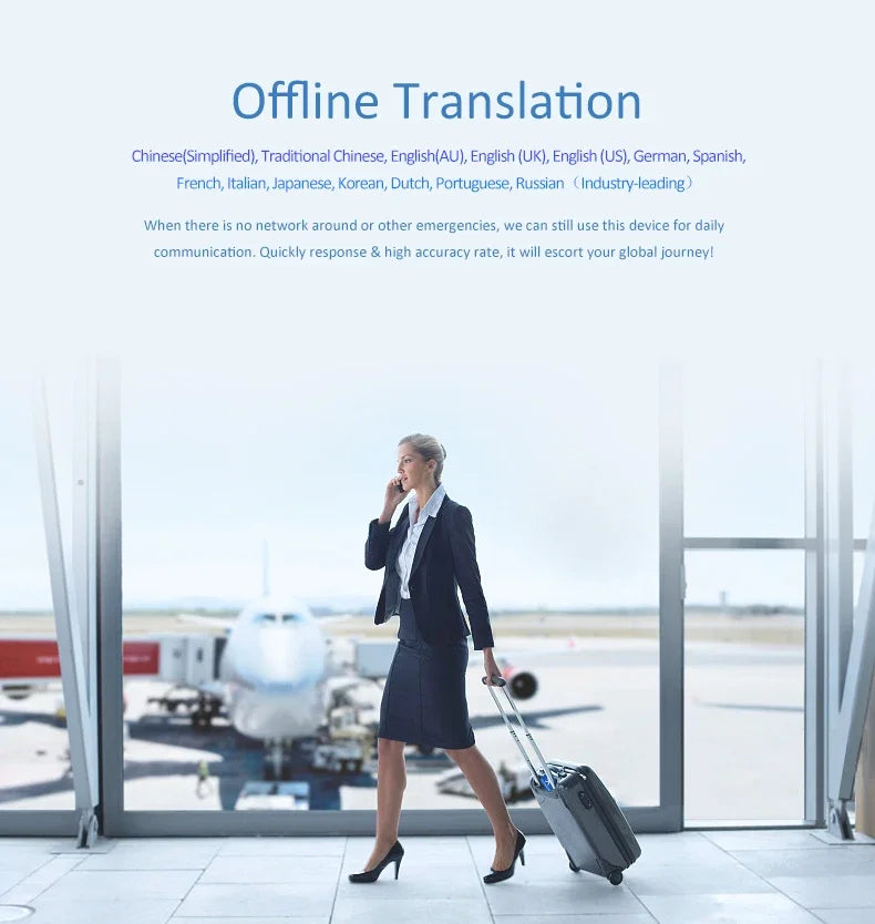 138 Language T11 Smart Translator Portable Audio Offline Real-time Intelligent Voice AI Photo Translator - Offline Translation