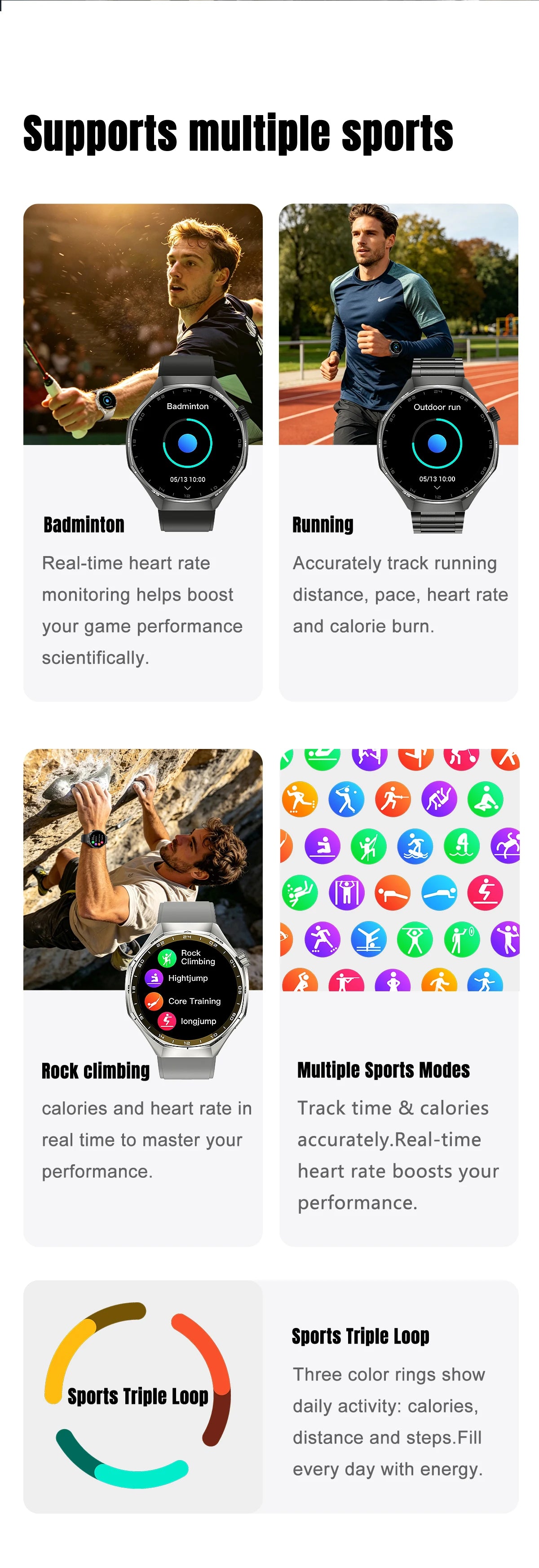 LIGE 2026 Smart Watch For Men IP68 Waterproof Sports Bluetooth Call Watch Smart Heart Rate Blood Oxygen Clock For Android IOS
