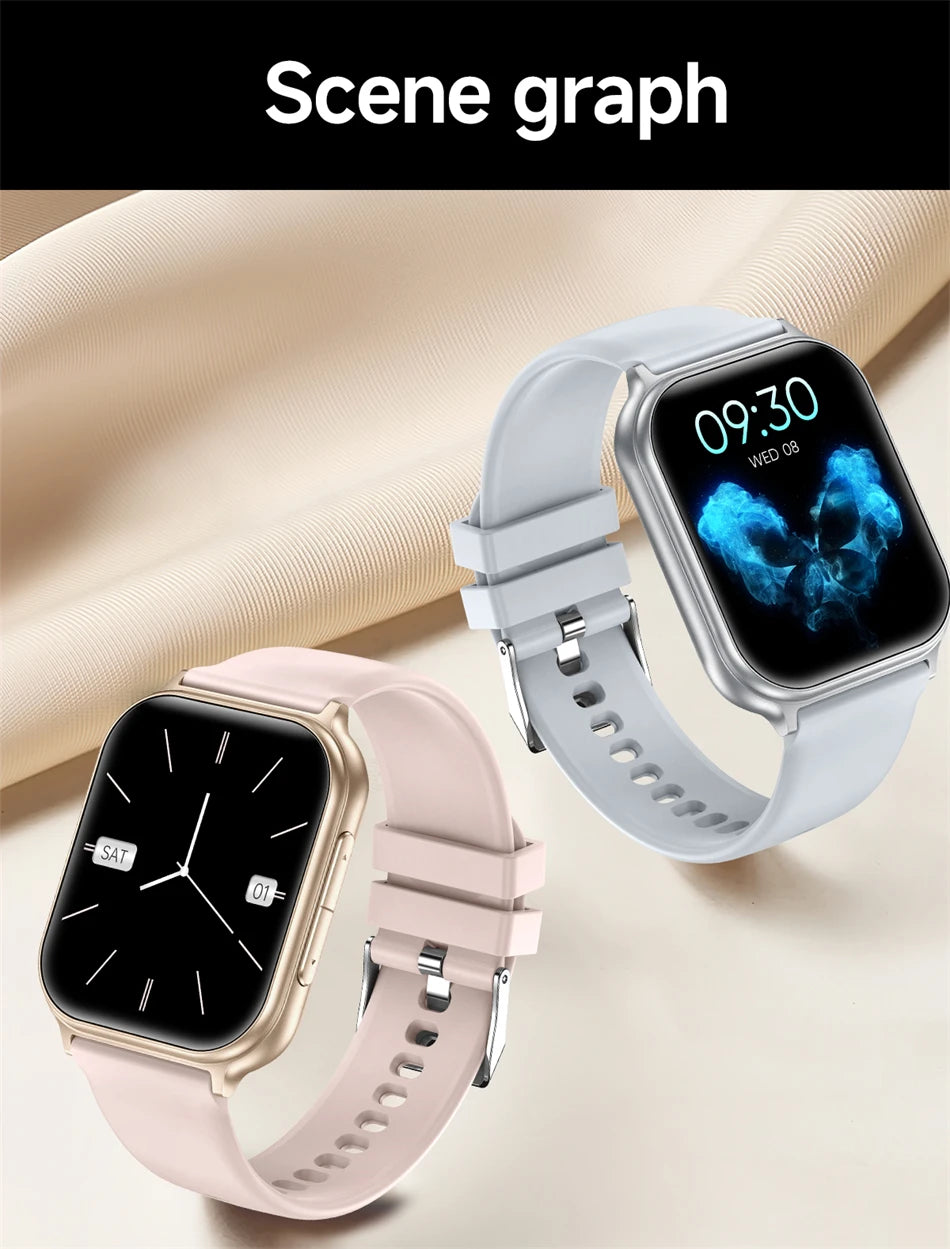 2026 New Smartwatches Men Women Sports Fitness Tracker IP68 Waterproof Built-in 24H Heart Rate 700 mAh Battery Call Smart Watch