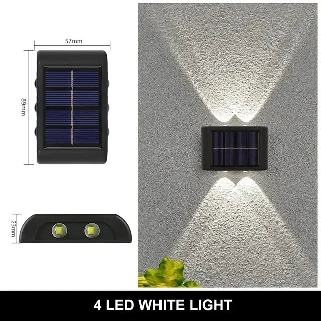 Solar Outdoor Wall Light 12 LED Waterproof Garden Light Courtyard Balustrade Decorative Atmosphere Lamp Down Luminous Solar Lamp