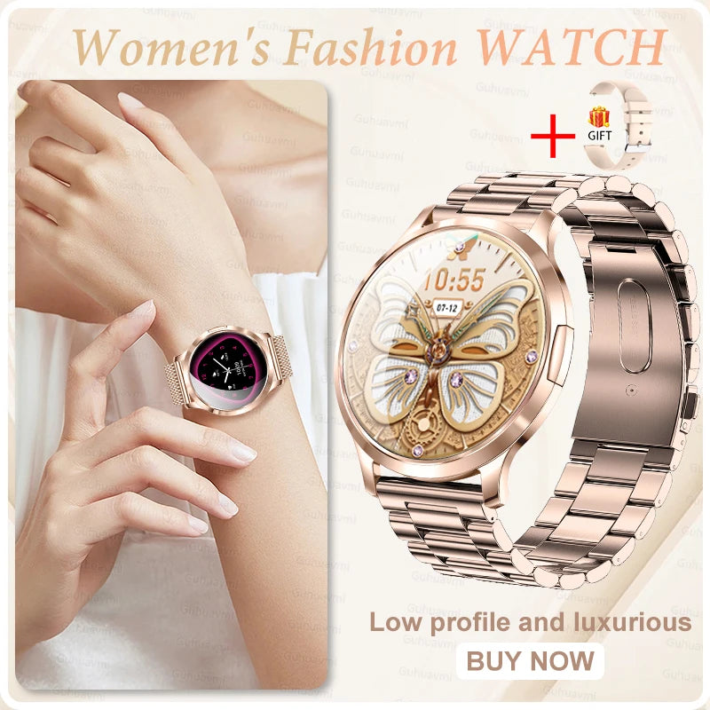2026 New Smart Watch For Women 1.32" AMOLED Display Answer Make Call Message Health Sport Watch Ladies' Gift Music Digital Clock