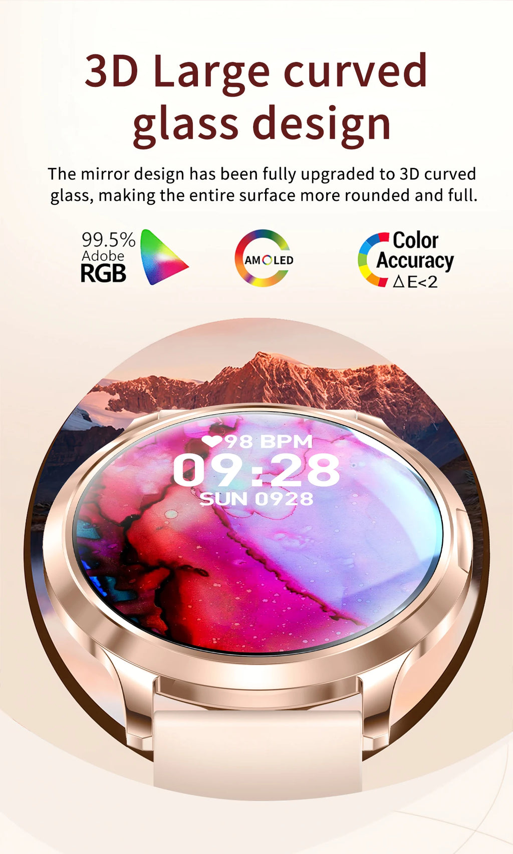 2026 New Smart Watch For Women 1.32" AMOLED Display Answer Make Call Message Health Sport Watch Ladies' Gift Music Digital Clock