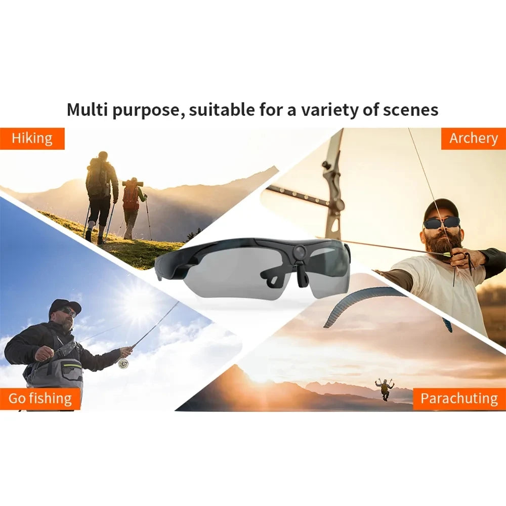 2026 Glasses With 1080p High-definition Mini Camera Smart Glasses Cycling Recorder Outdoor Sports Recording Goggles