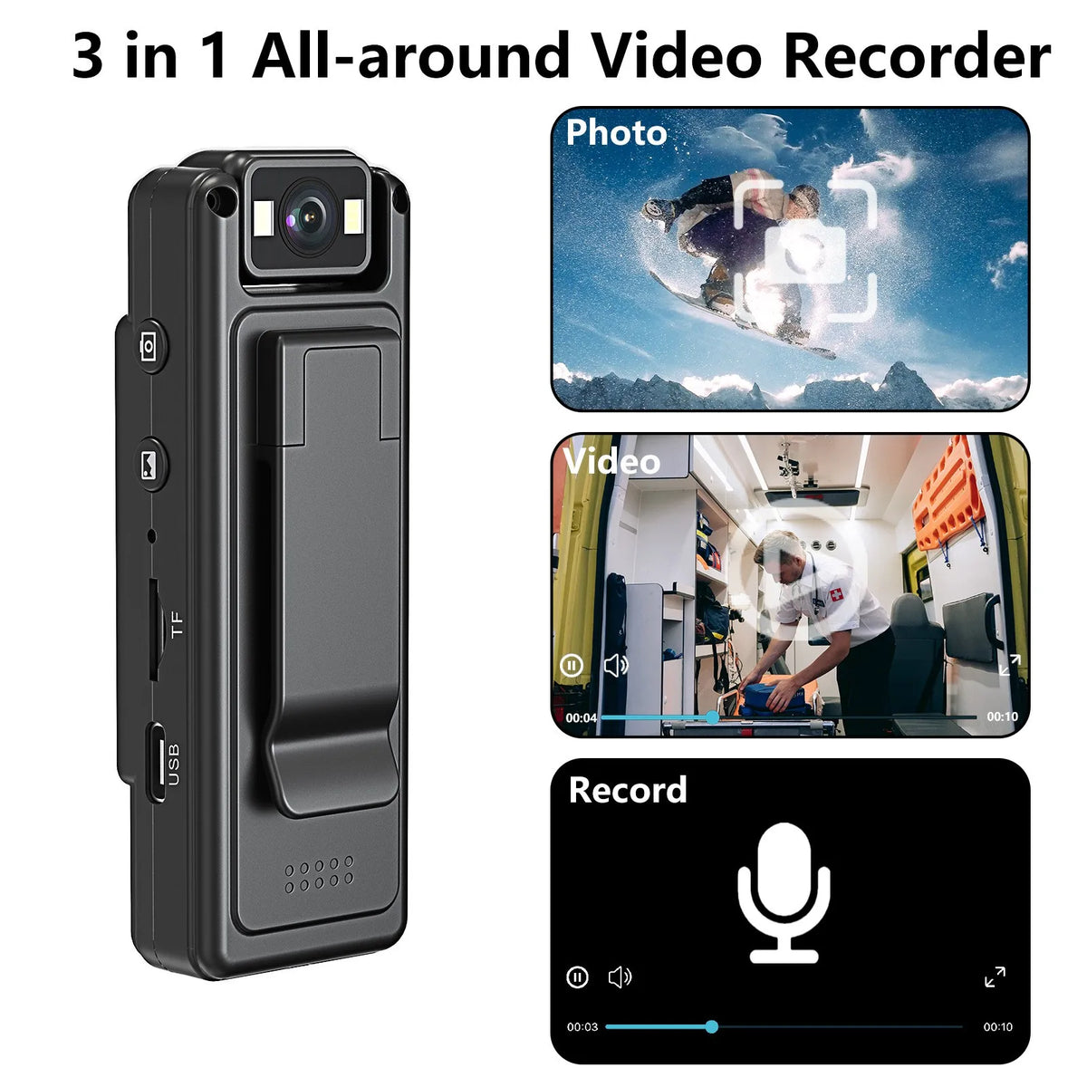 2026 NEW  Mini Camera 1080P Portable Digital Video Recorder Worn Police Small Body Cam Night Vision DV Miniature Camcorde