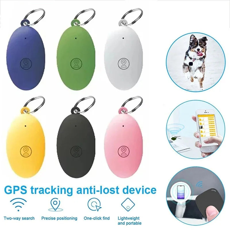 Smart Tag Mini GPS Bluetooth Tracker Anti-Lost Device For Pets Cat Dog Kids Key Bag Wallet Tracking Finder Locator Accessories