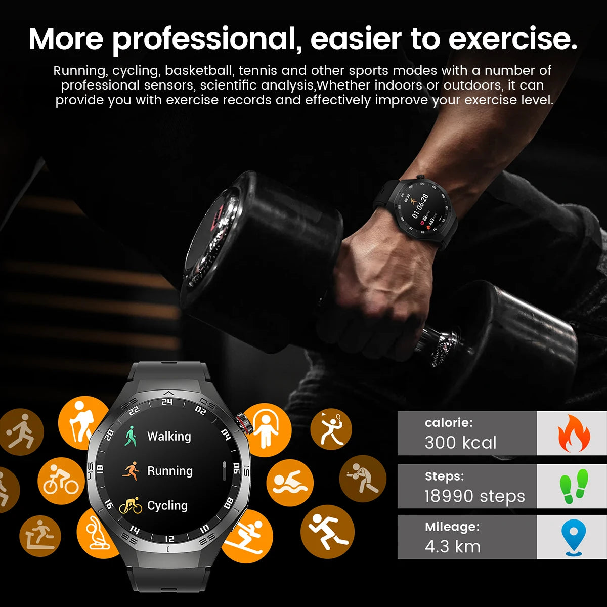 2026 New Sports Watch 5 Pro GPS Track Smart Watches Men 1.53"AMOLED Full Touch Screen Waterproof Bluetooth Talk Smart Bracelet