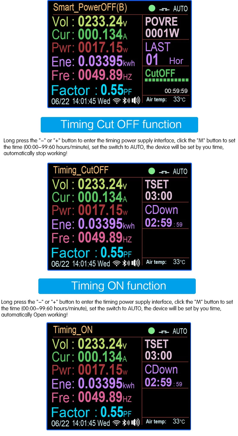 AC85-265V 16A Tuya WIFI Smart Socket Digital Wattmeter Electricity Consumption Power Kwh With Switch Power Energy Meter