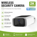 2K Solar Security Camera Wireless Outdoor 2.4/5G WiFi Cameras for Home with Fix Solar Panel Two-Way Talk Waterproof Surveillance