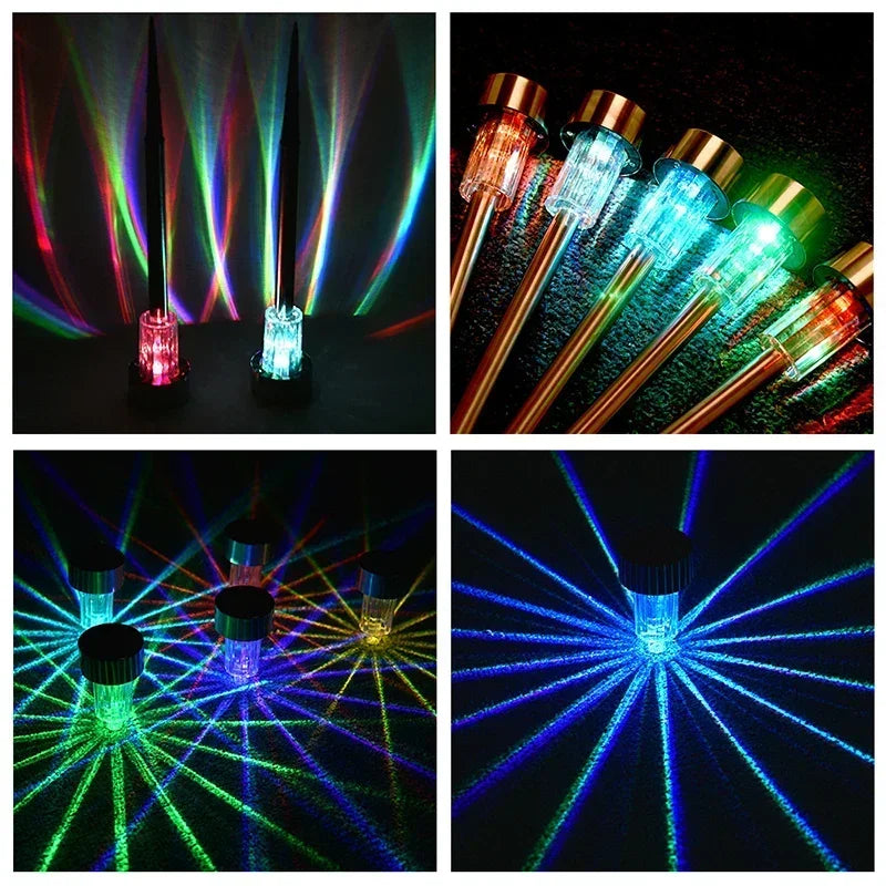 Solar Outdoor Lights Garden Lamp Solar Powered Waterproof Landscape Path Outdoor for Yard Backyard Lawn Patio Decorative