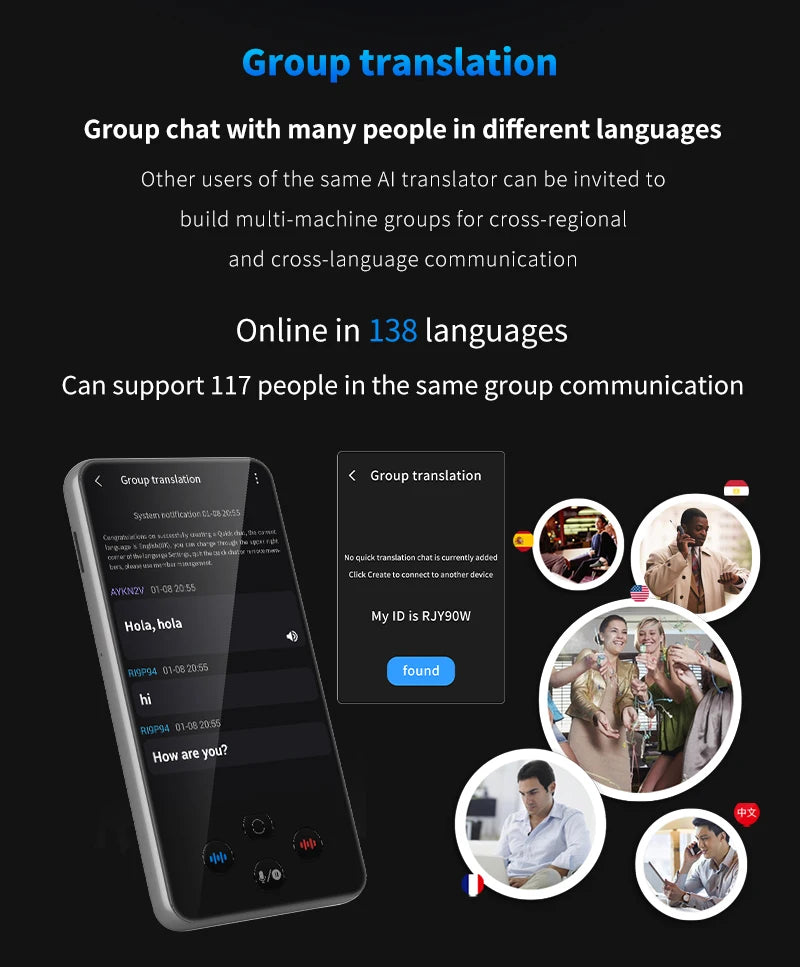 Language Translator Device Support 138 Traductor De Idiomas En Tiempo Real Translation AI Translator with ChatGPT Translator