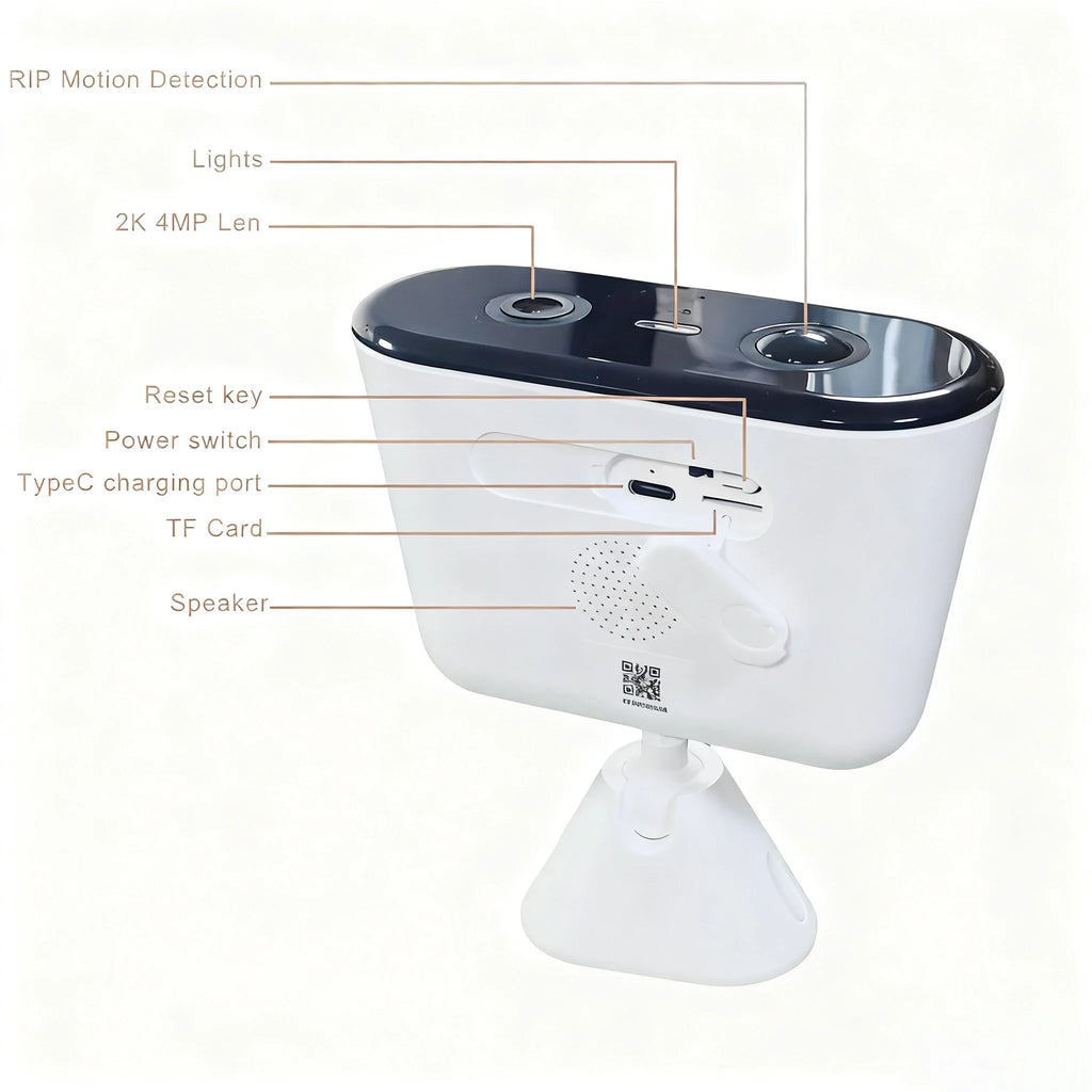 ANSVICAM 2K Solar Camera Built-in Battery 5MP 5G WIFI Security Camera Long Time Standby Color Night Vision Outdoor Wireless Cam