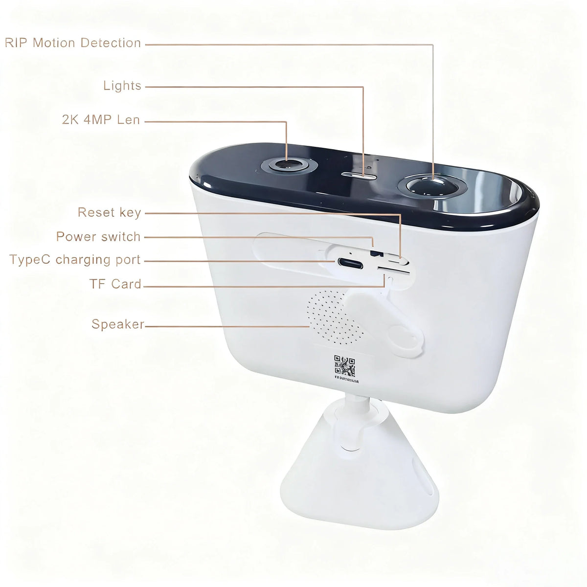 ANSVICAM 2K Solar Camera Built-in Battery 5MP 5G WIFI Security Camera Long Time Standby Color Night Vision Outdoor Wireless Cam