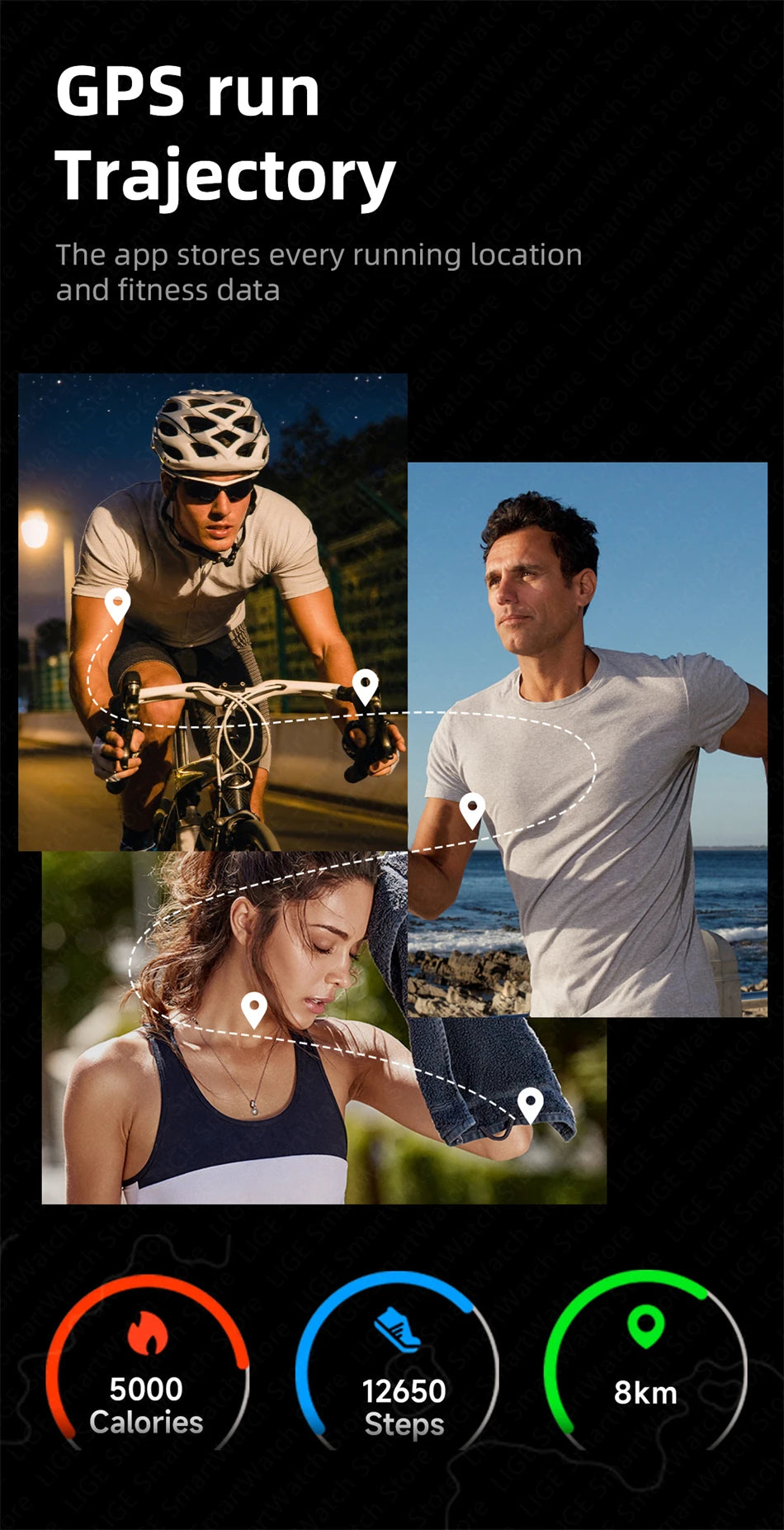 2026 No Screen Smart Watch for Men Women Waterproof Sport Electronic Bracelet Fitness Tracker Heart Rate Sleep Monitor Pedometer