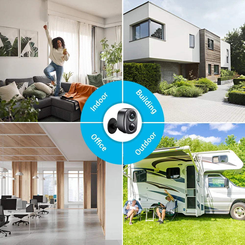 5MP 4G Solar Camera WiFi Wireless IP Security Camera Outdoor Surveillance Night Vision Battery Waterproof Two-Way Audio Tracking