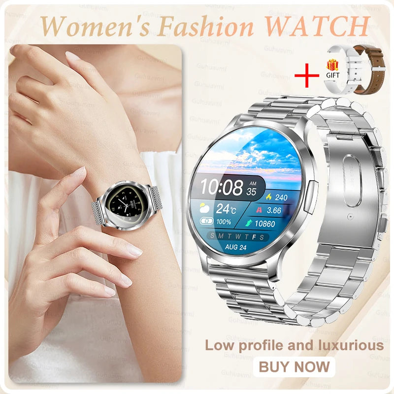 2026 New Smart Watch For Women 1.32" AMOLED Display Answer Make Call Message Health Sport Watch Ladies' Gift Music Digital Clock