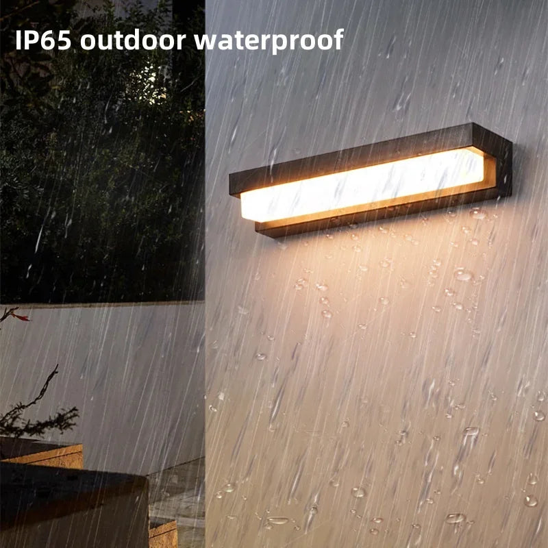 Solar LED Outdoor Lights Garden Balcony Waterproof Decor Solar Powered Lamp Porch Stairs Energy-saving Three-color Wall Light