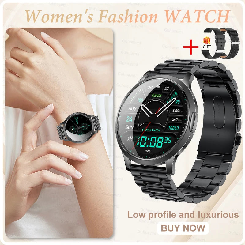 2026 New Smart Watch For Women 1.32" AMOLED Display Answer Make Call Message Health Sport Watch Ladies' Gift Music Digital Clock