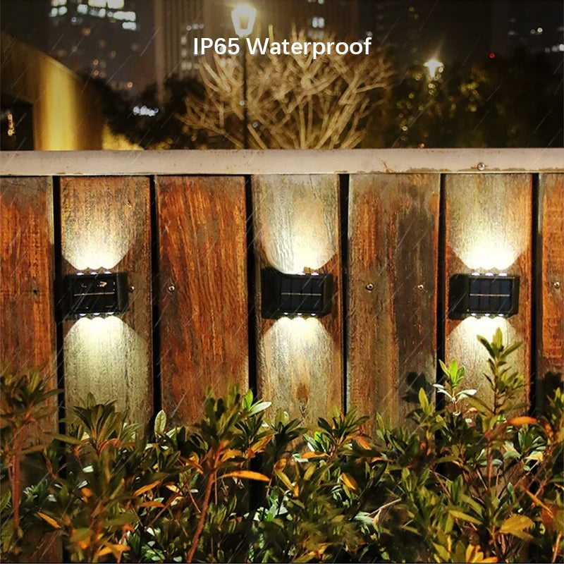 Solar LED Light, Outdoor Waterproof Wall Lamp, Dusk to Dawn Fence Lighting for Summer Garden Yard Porch Walkway Camping Home Dec