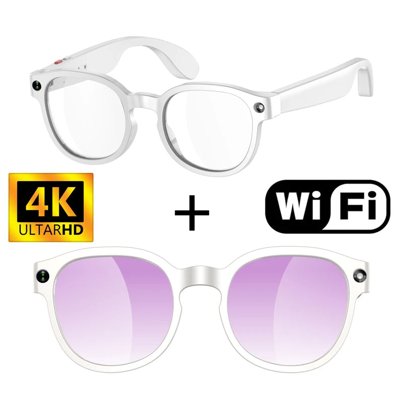 AI Smart Glasses AI Translation 8MP HD Camera 4K Shooting Image Conversation Recording Listening To Music Smart Glasses 2026 New