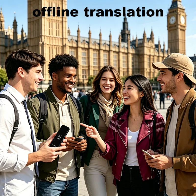 Language Translator Device, 150 Language Real-Time Voice Translator Offline Translator Portable Two-Way Translation .