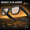 2026 New Smart AI Glasses with AI Translation 800W HD Camera EIS Stabilization 1080P Video Recording and WiFi Transmission