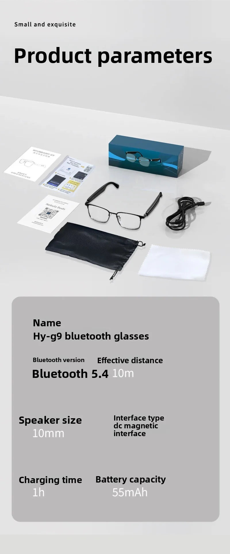 Bluetooth smart AI glasses simultaneous interpretation of 144 languages real-time wireless translation of headset calls